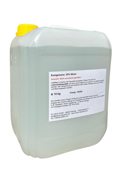 Ulrich Natürlich eddikeessens 25% (levnedsmiddelkvalitet) - 10 l